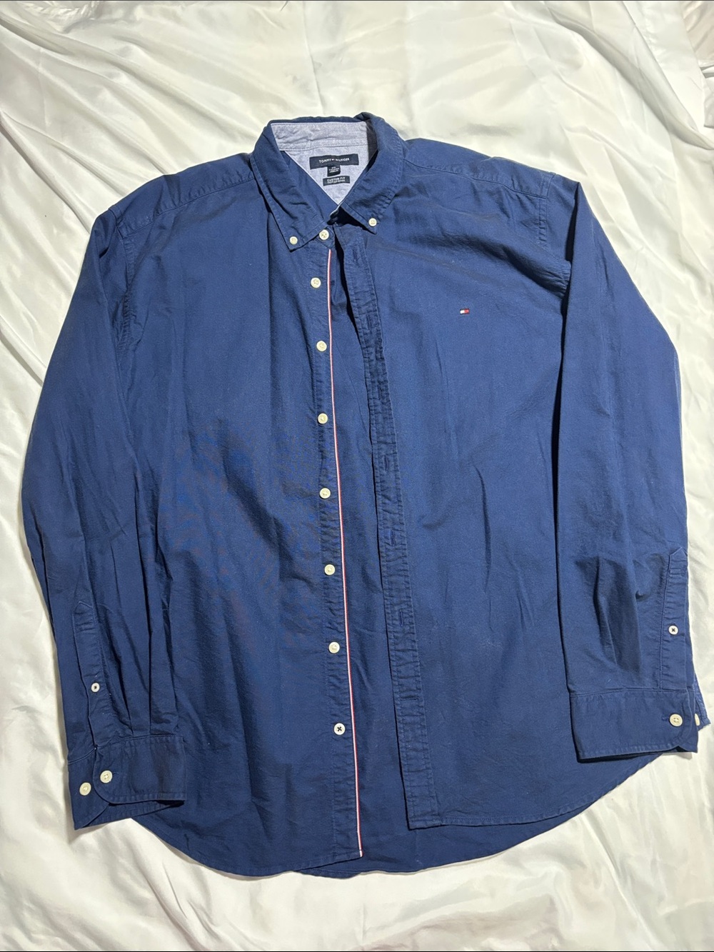 Tommy Hilfiger and Polo Ralph Lauren Men's Deep Blue Button-Down Oxford Shirt